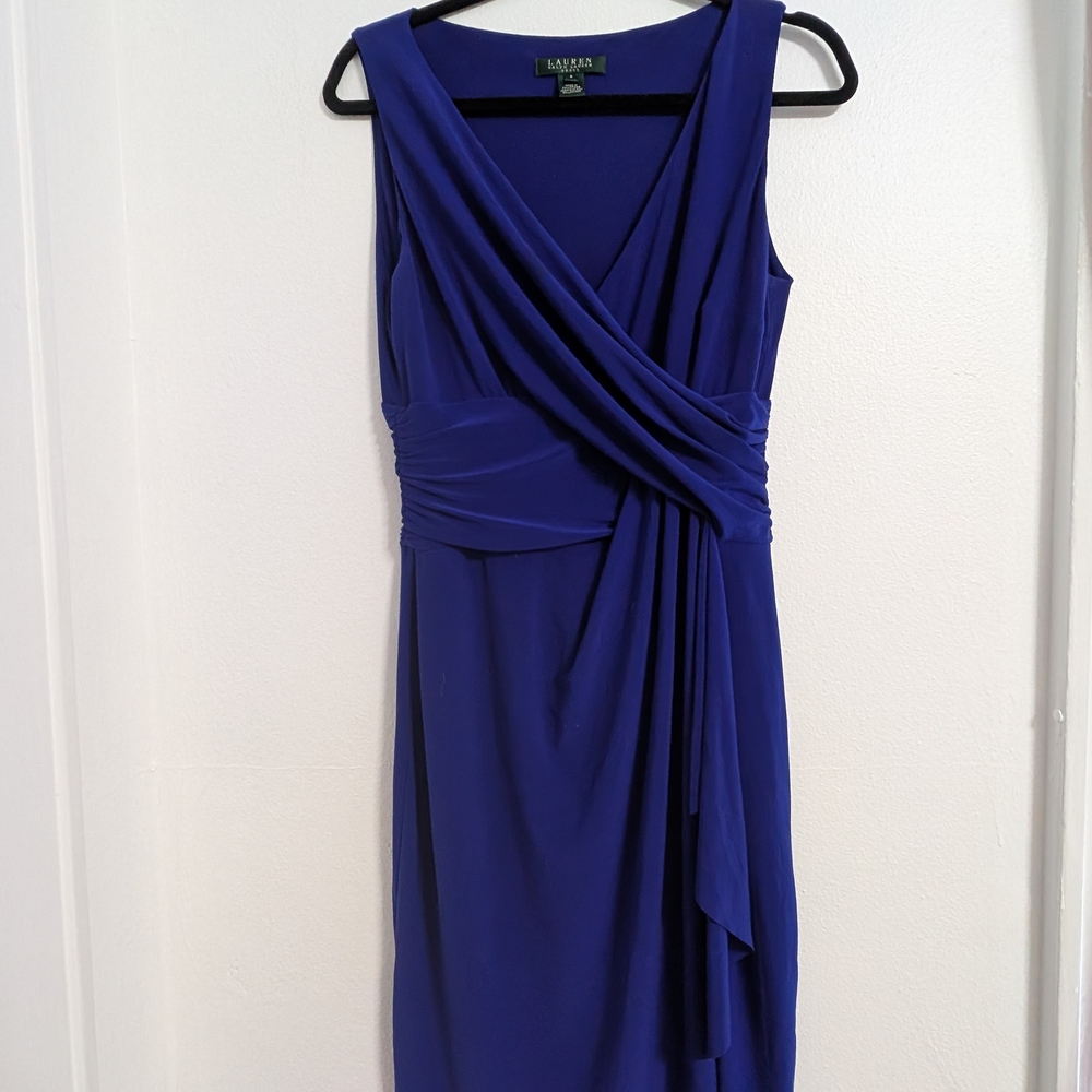 Ralph Lauren Women's Asymmetrical Blue Dress